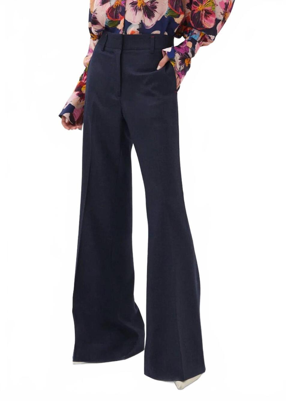 NEW MARIA CHER lou sam wide leg pants in marine